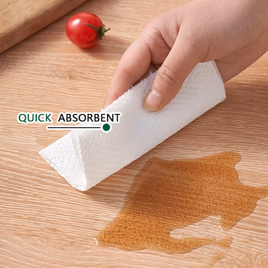 100% Virgin Wood Pulp High Absorbency Full Embossed Kitchen Paper Towel