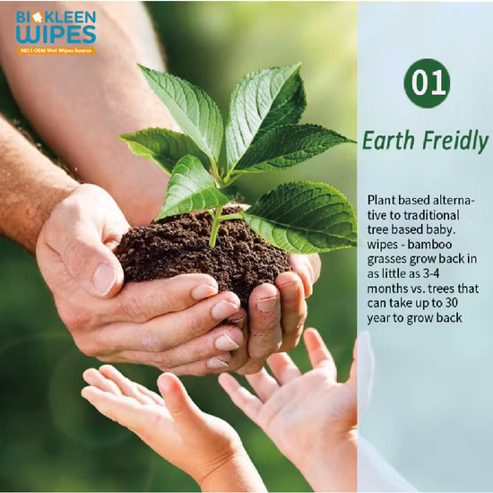 Biokleen OEM ODM メーカーモデルカスタマイズされた生分解性竹ワイプ天然有機ベビークレンジングワイプ環境に優しい香りの水ウェットワイプベビーワイプ